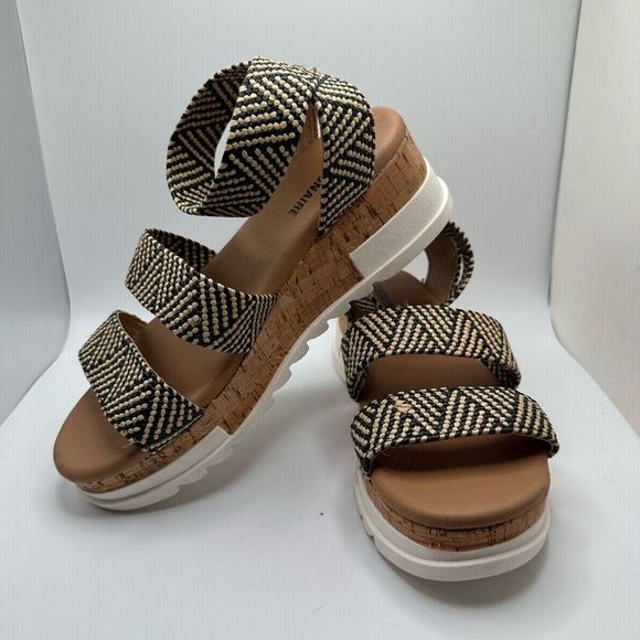 CUSHIONAIRE Women's Cork Wedge Sandal 7.5 RAFFIA - Picture 7 of 7